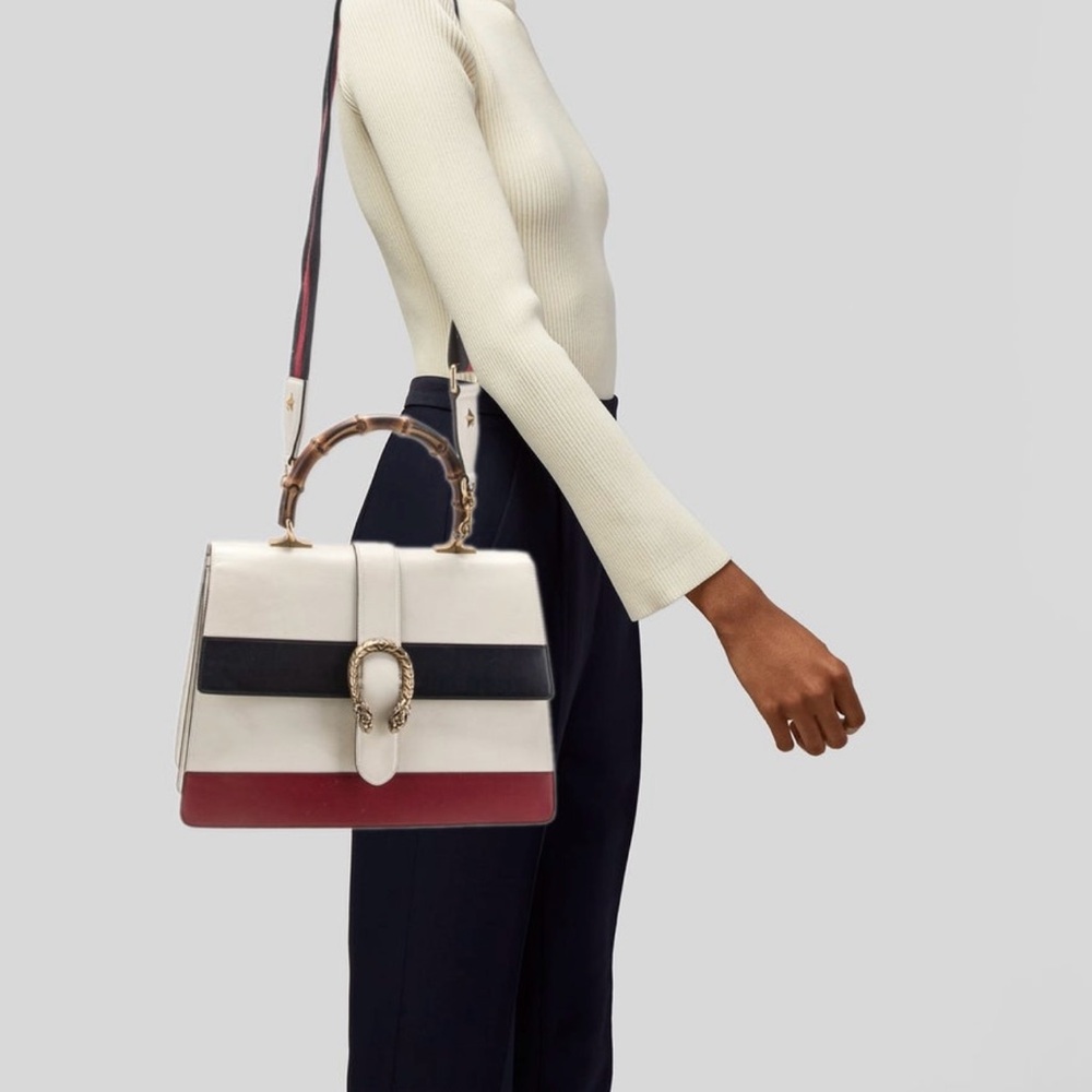 Gucci Gucci Web Dionysus Large Elegant White and Red Handbag